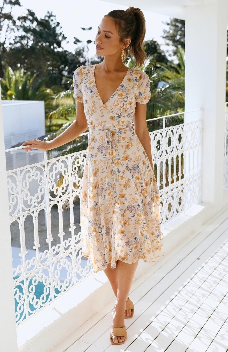 Variant image for Elegant Midi Dress for Women, Versatile Casual and Formal Dresses, Comfortable Breathable Fabric, Sizes S-XL-4