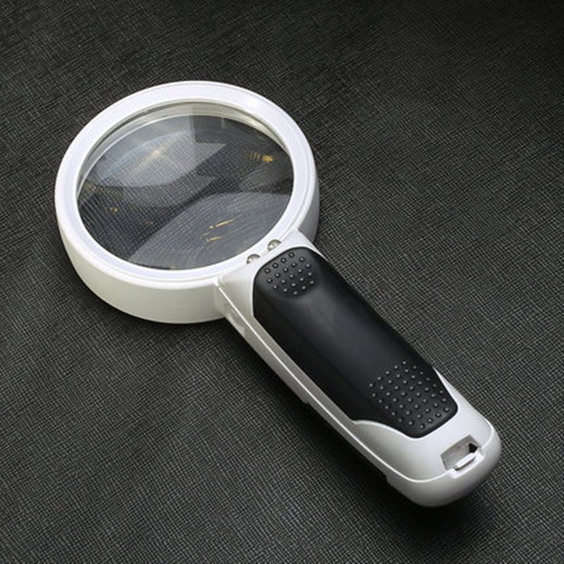 Loupe à main avec lumière LED Loupe 20x pour lire livres étiquettes Rentrée scolaire Cadeau 2025