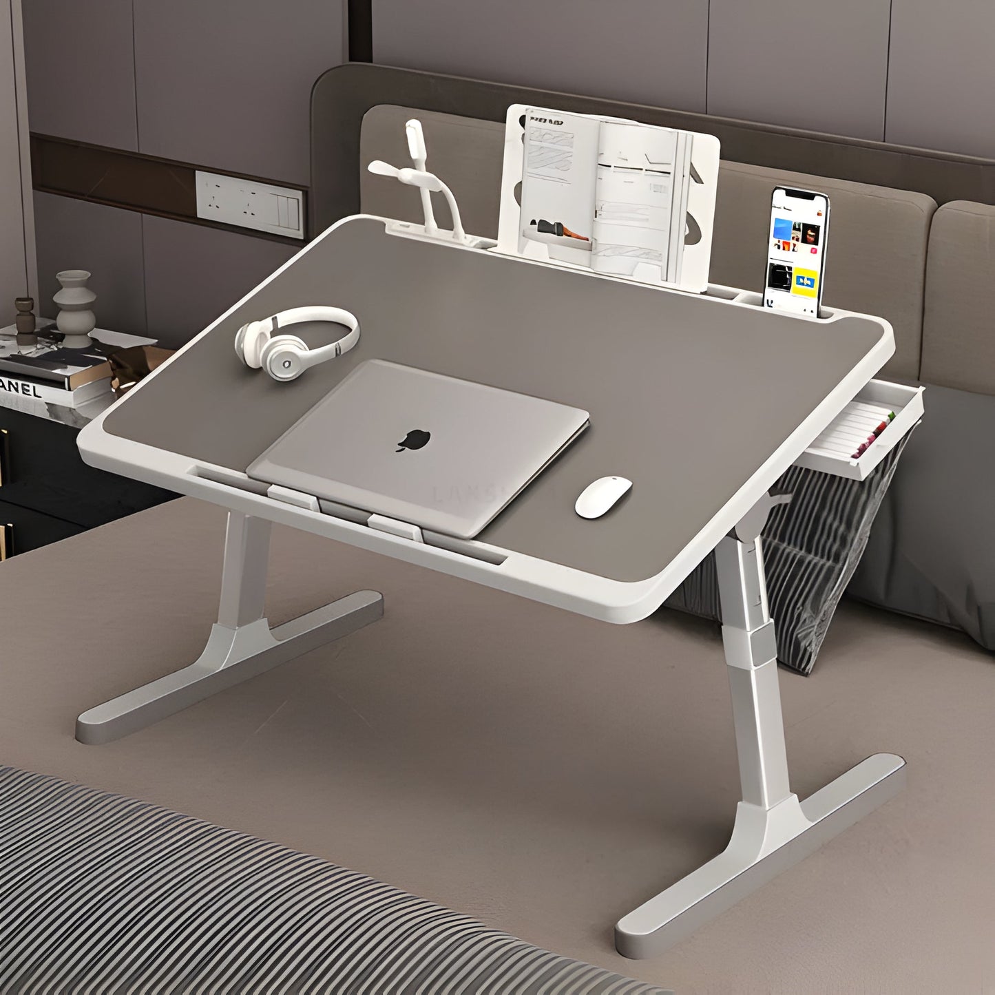 Verstellbarer Laptop-Ständer fürs Bett, stabiler Betttisch, ergonomische Nackenstütze für Arbeit, Studium und Freizeit 2026 Zurück zur Schule