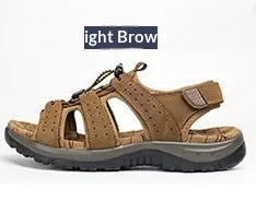 Lightweight men's sandals - open-toe, microfiber leather, casual summer footwear