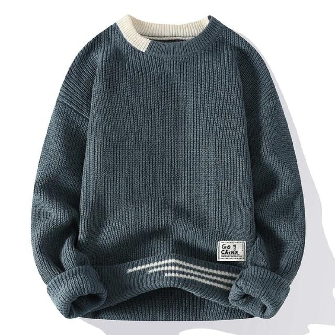 Soft Mens Crewneck Sweater - Relaxed Knit, Warm Casual