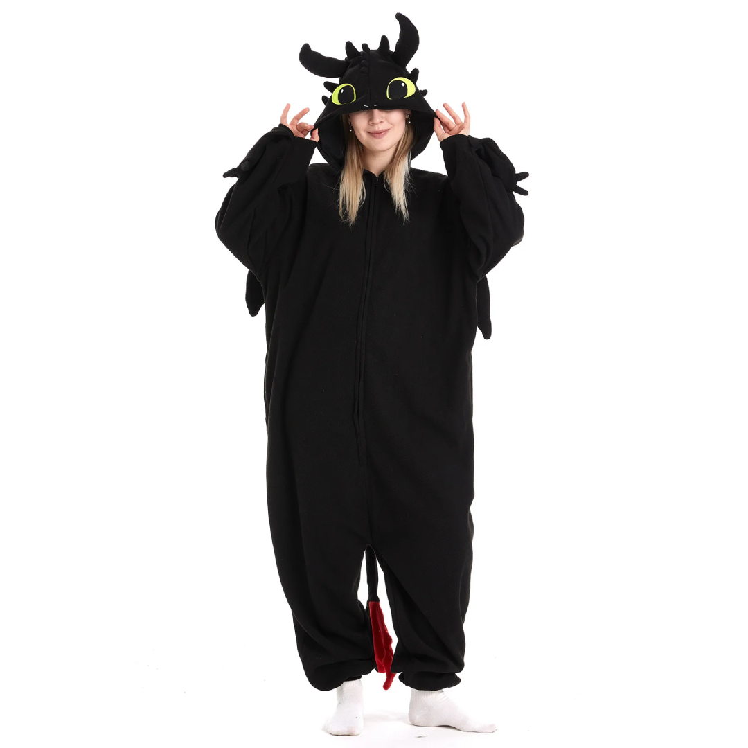 Kigurumi Toothless Dragon Pajamas Jumpsuit for Kids Adults