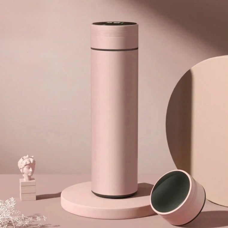 480ml Smart Stainless Steel Thermos with Temperature Display, Leakproof Vacuum Flask for Coffee and Milk, Perfect Christmas Gift