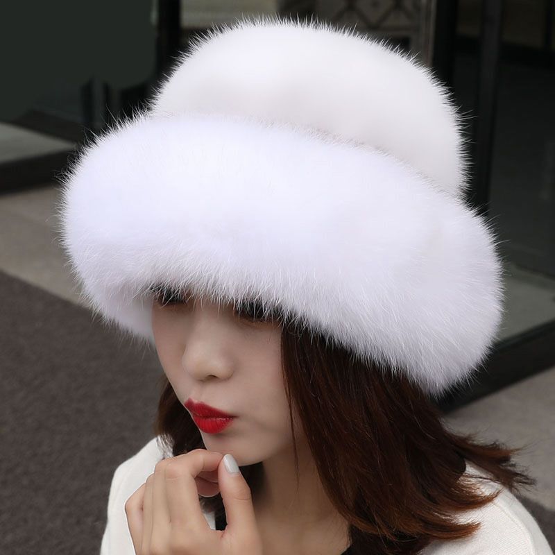 Warm Cozy Women’s Winter Hat - Rounded Crown, Faux Fur