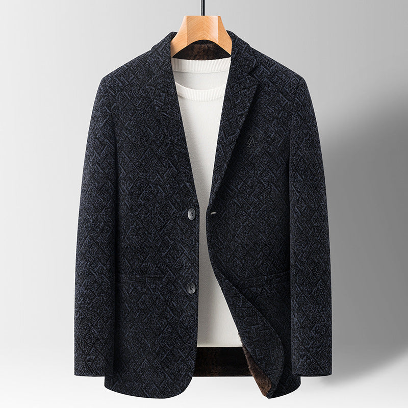 Soft Men’s Blazer - Slim Cut, Chenille, Smart Casual
