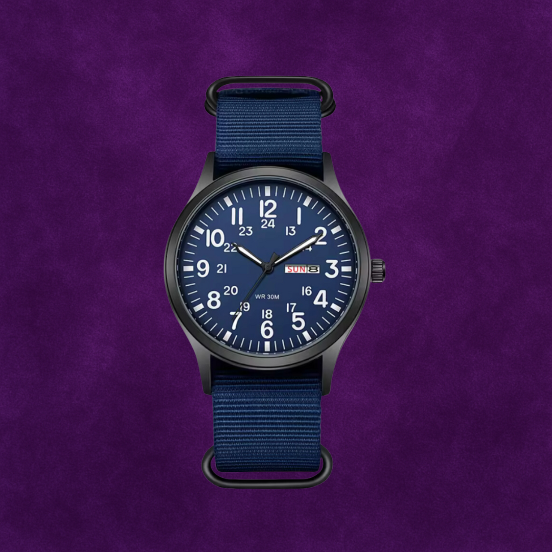 Orologio da uomo Adventure – Impermeabile, resistente ai graffi, cinturino in nylon, design robusto per esterni