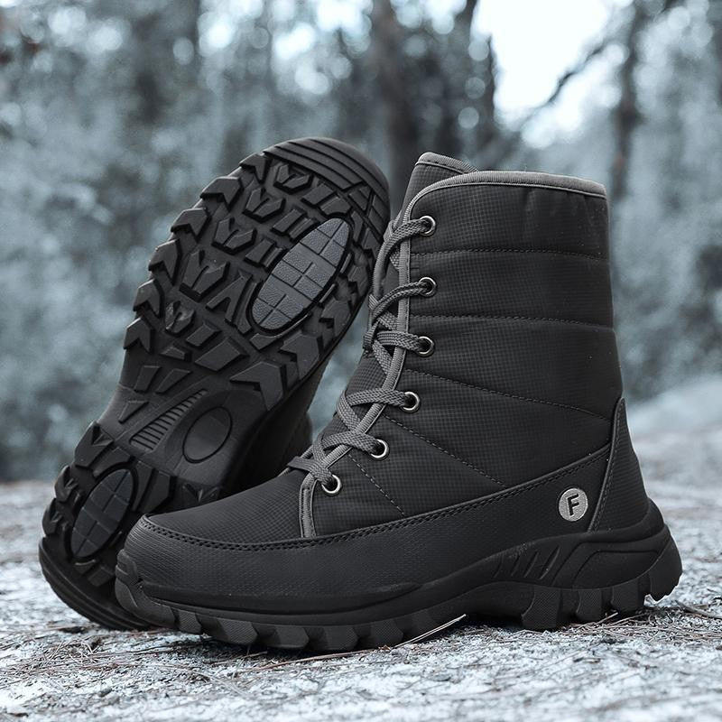 Insulating Winter Boots - Quilted High Tube, Nylon Snow