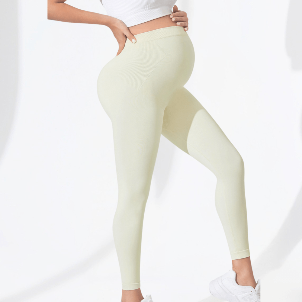 Variant image for Comfortable Maternity Leggings with Supportive Stretch Belt for Pregnancy and Postpartum, Full-Length Yoga Pants-13