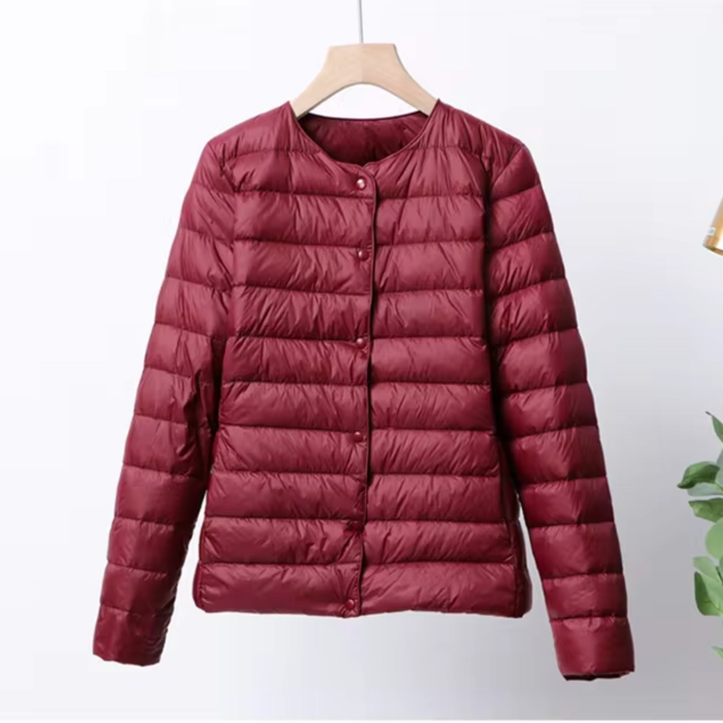Lightweight Flattering Womens Down Jacket - Short Quilted
