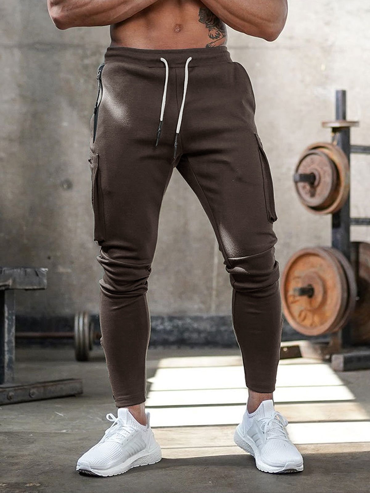 Breathable men's track pants – flexible slim fit, soft fabric, for active lifestyle 12