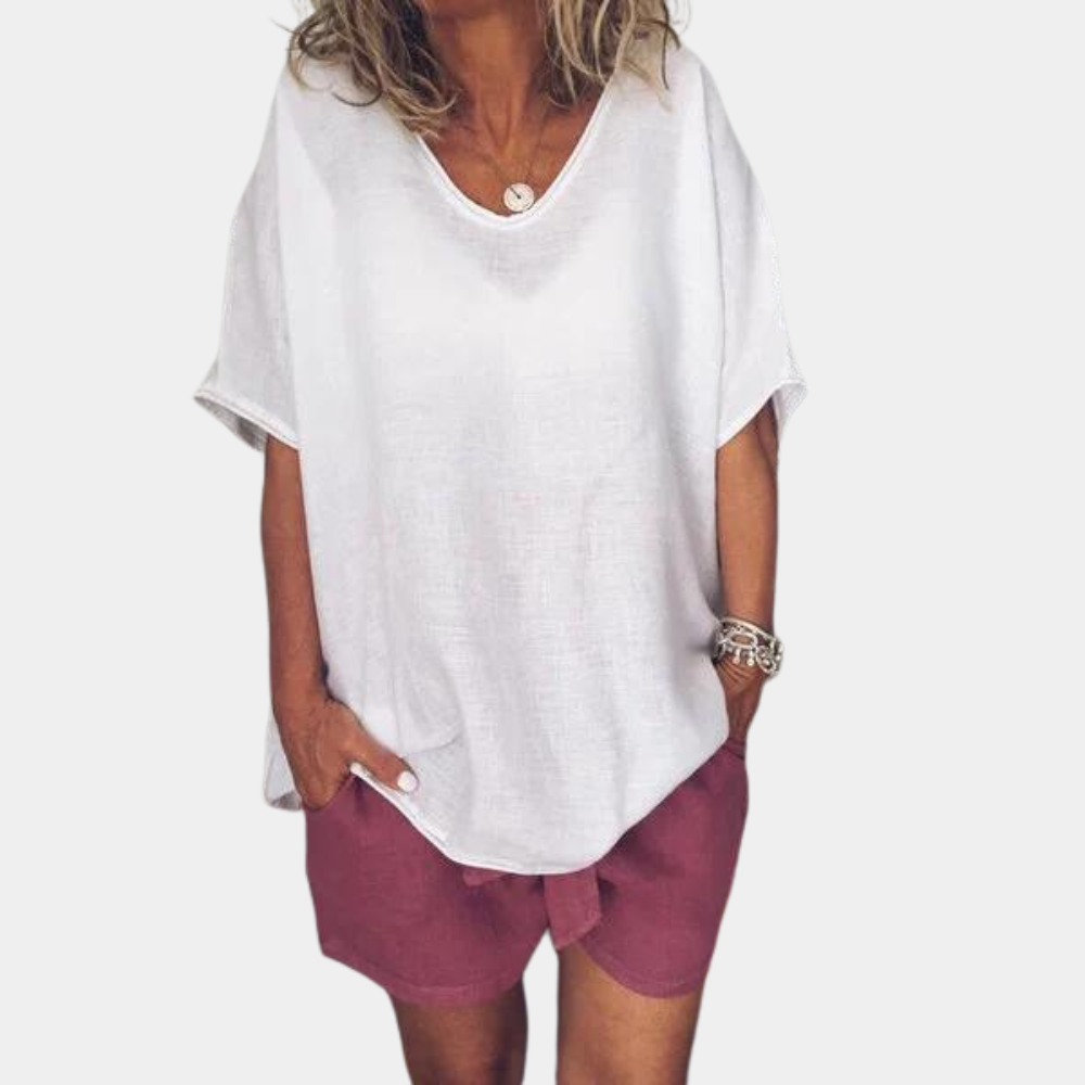 Breathable women's oversized T-shirt – relaxed fit, cotton, for summer outings 4