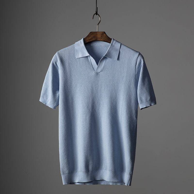 Variant image for Casual Men's Polo Shirt in Soft Cotton, Short Sleeve, Perfect Fit for Versatile Everyday Style-19