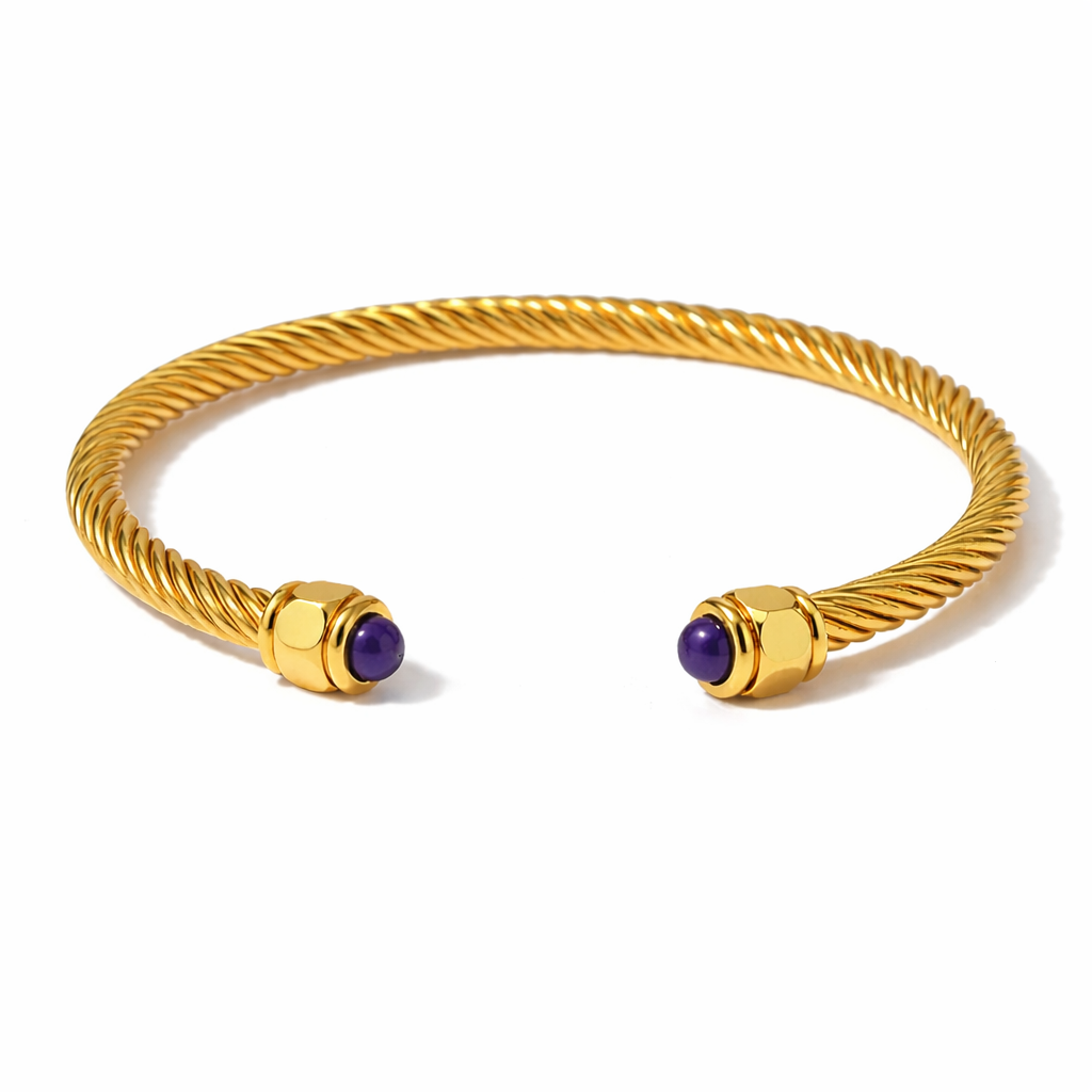Gold Plated Stainless Steel Stackable Bracelet Set Cuff Jewelry For Elegant Layering Spring 2026 Gift