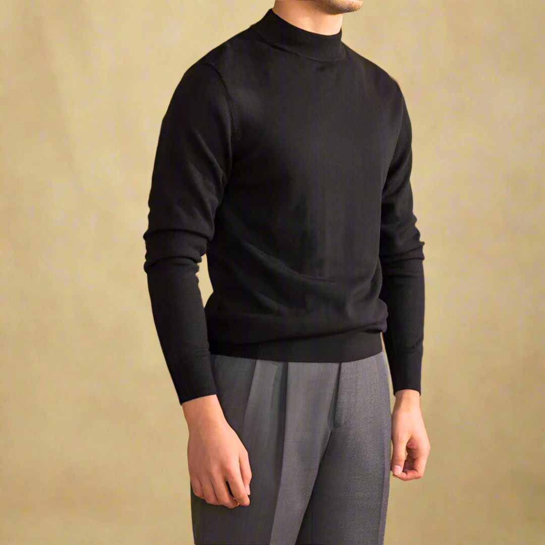 Soft Classic Men's Turtleneck Sweater - Fitted, Wool, Work