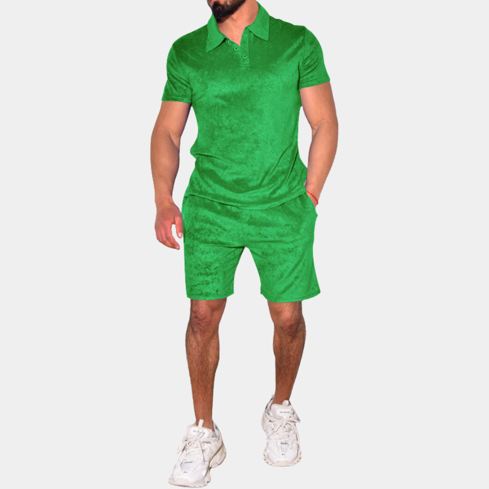 Leichtes Herren Set – Slim Fit Polo und Shorts, hochwertiger Stoff, für Sommeraktivitäten 2
