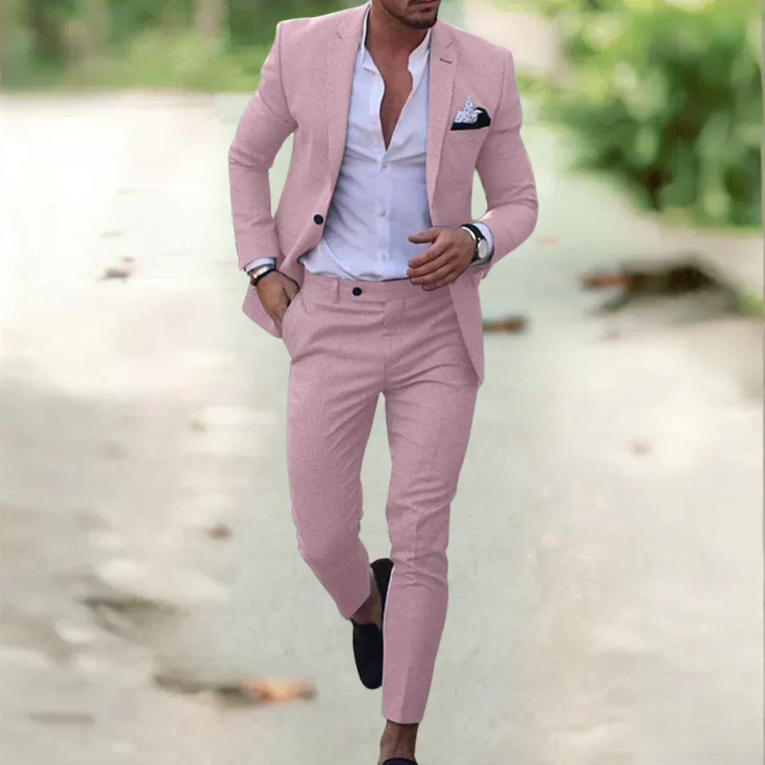 Lightweight men's suit – breathable fabric, tailored fit, for summer weddings or outdoor events 7