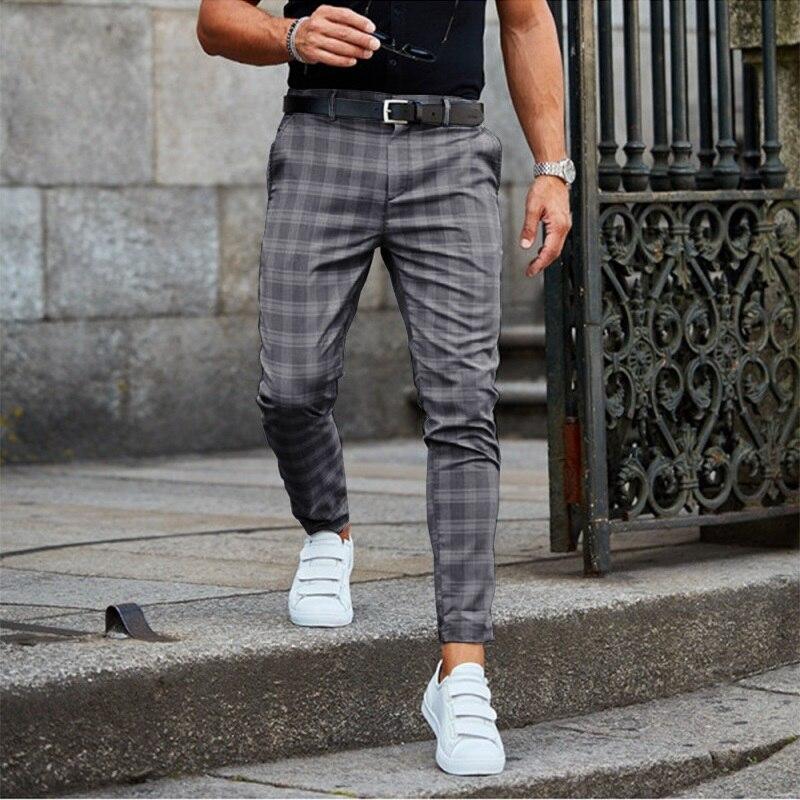 Variant image for Stylish Checkered Mens Chino Pants, Lightweight Cotton, Comfortable Fit for Casual and Semi-Formal Wear-19