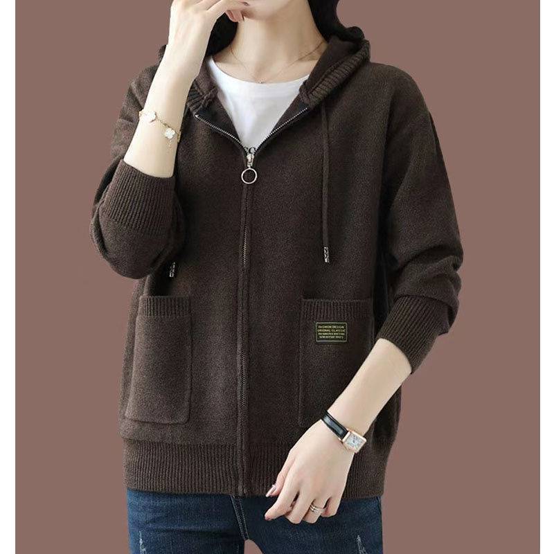 Soft Cozy Women’s Zip-Up Hoodie - Knit, Ribbed, Everyday