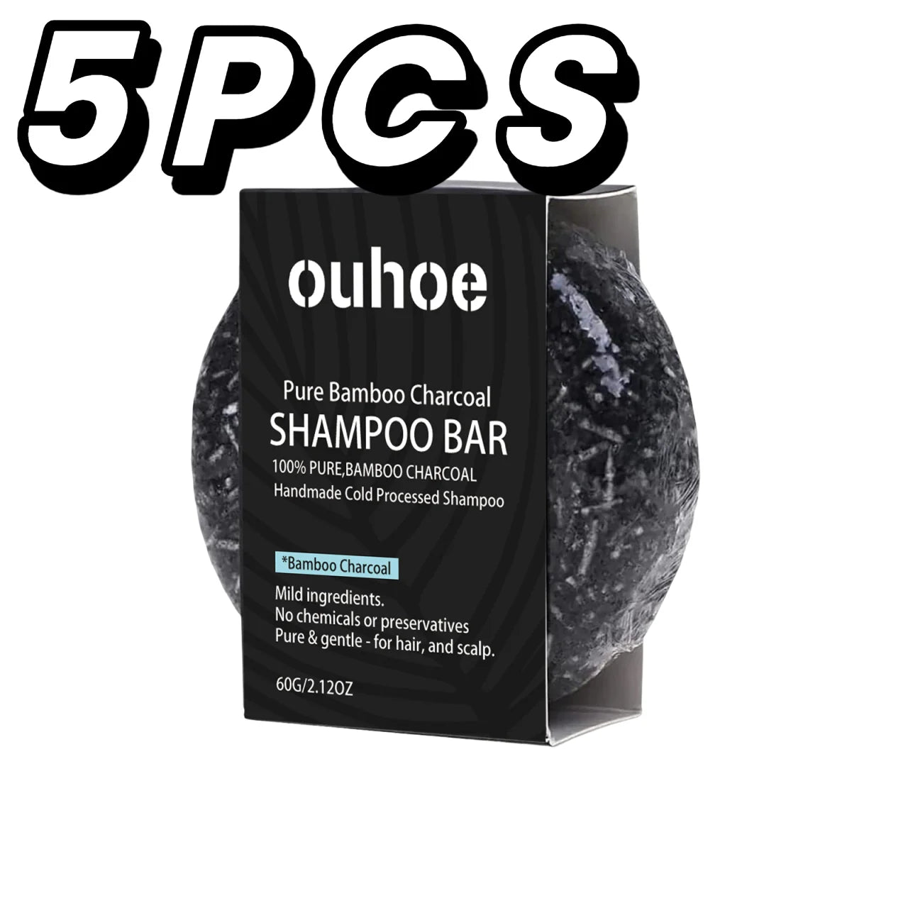 Bamboo Charcoal Shampoo Soap Bar 60g – Deep Scalp Cleanse Oil Control Hair Nourishing TikTok Viral 2026