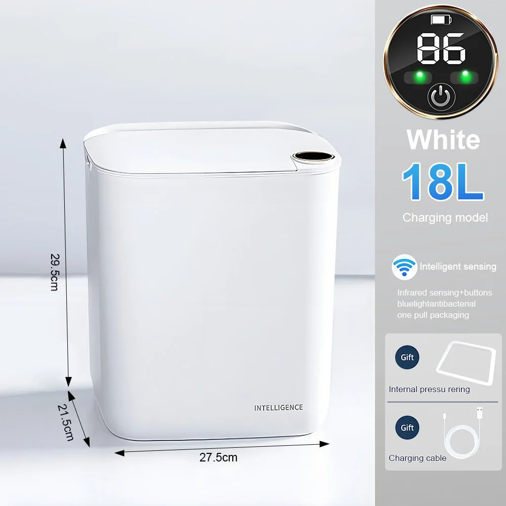 Smart Sensor Trash Can 20L Type C Rechargeable Bathroom
