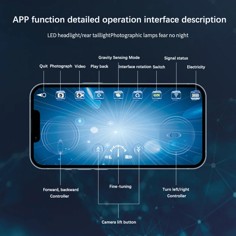 WiFi Mini RC Speedboat with Underwater Camera - Real-Time Transmission, 15m Range, Perfect for Kids' Christmas Gifts