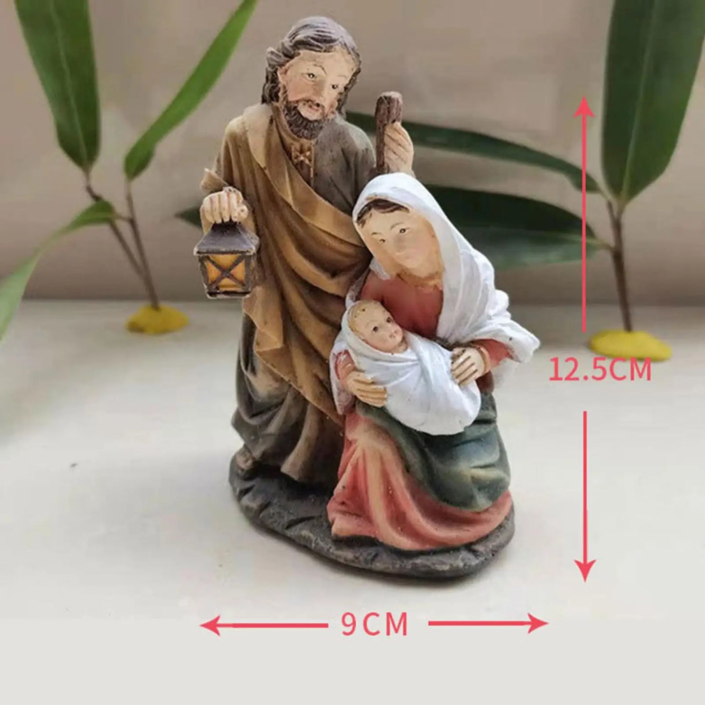 Nativity Scene Figures Resin Holy Family Statue Christmas Decor Gift Idea 2025 Keepsake