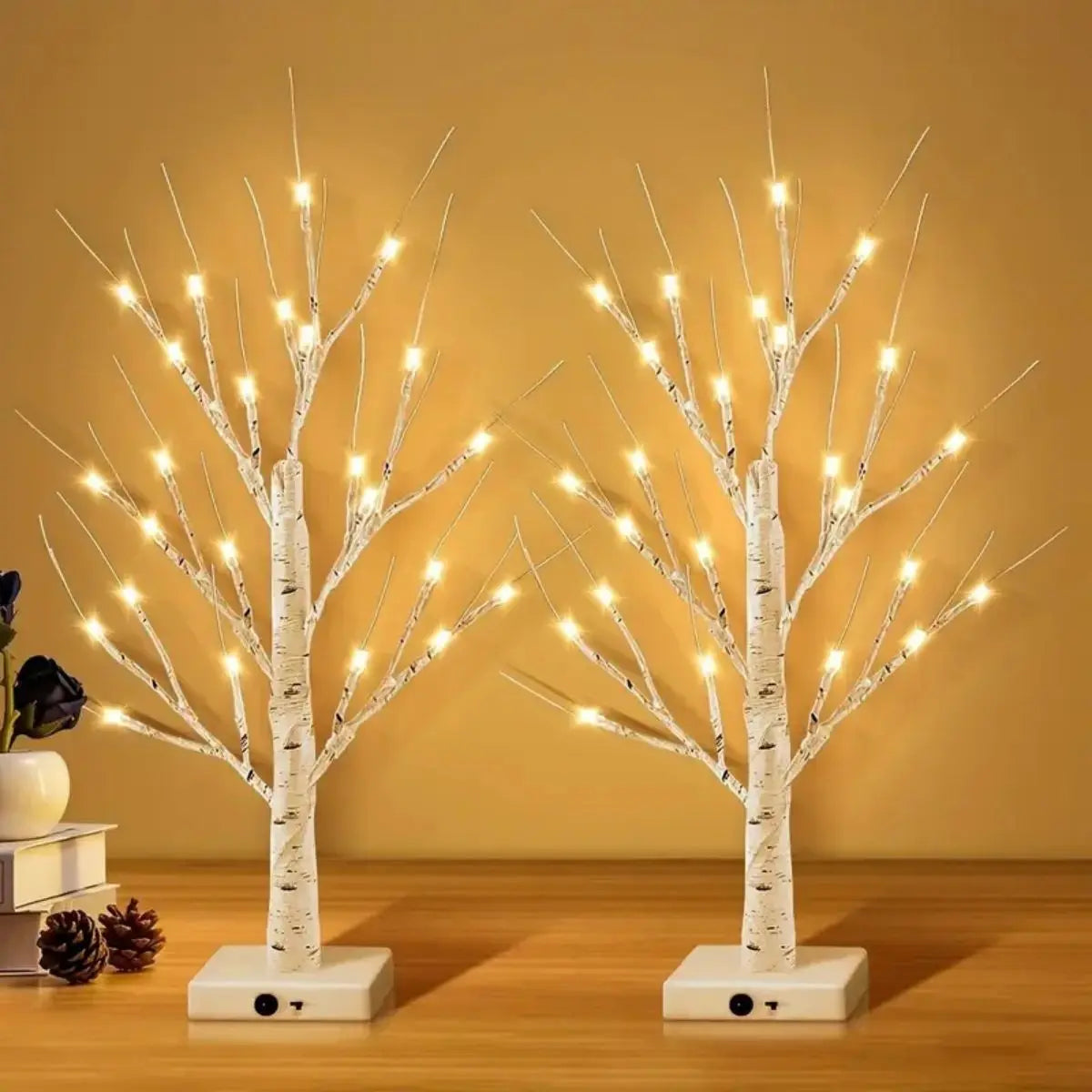 LED Easter Birch Tree Lamp USB Battery Powered Decor