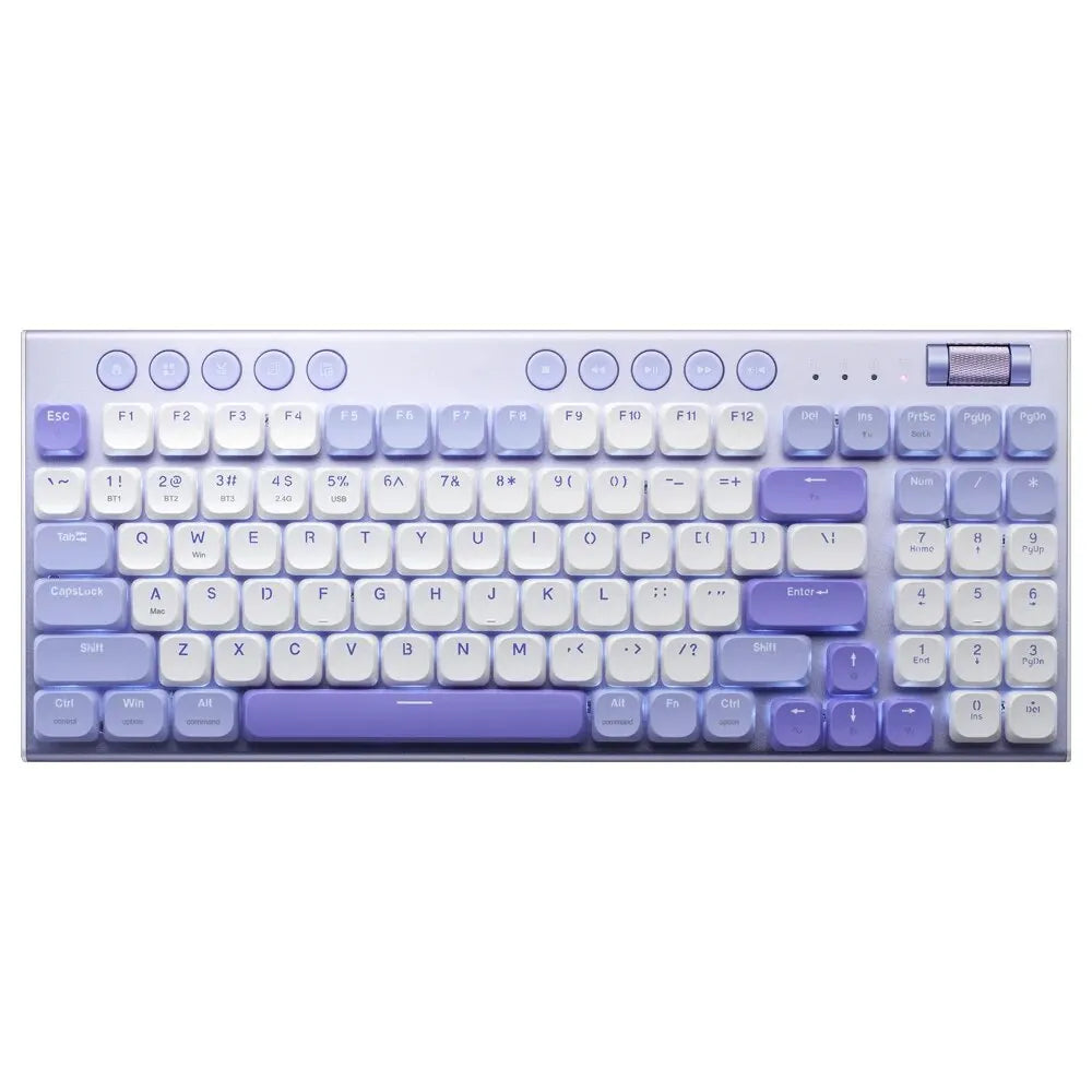 Teclado mecánico inalámbrico de perfil bajo 98 teclas PBT