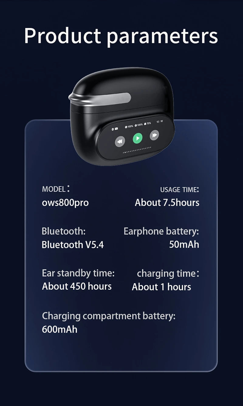 AI Translation Bluetooth Earphones With ANC And Touch