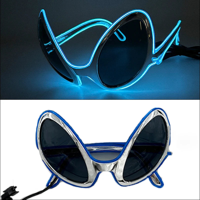 Neon LED Glasses - Glow Sunglasses for Parties, EL Wire Neon Glasses for Kids & Adults