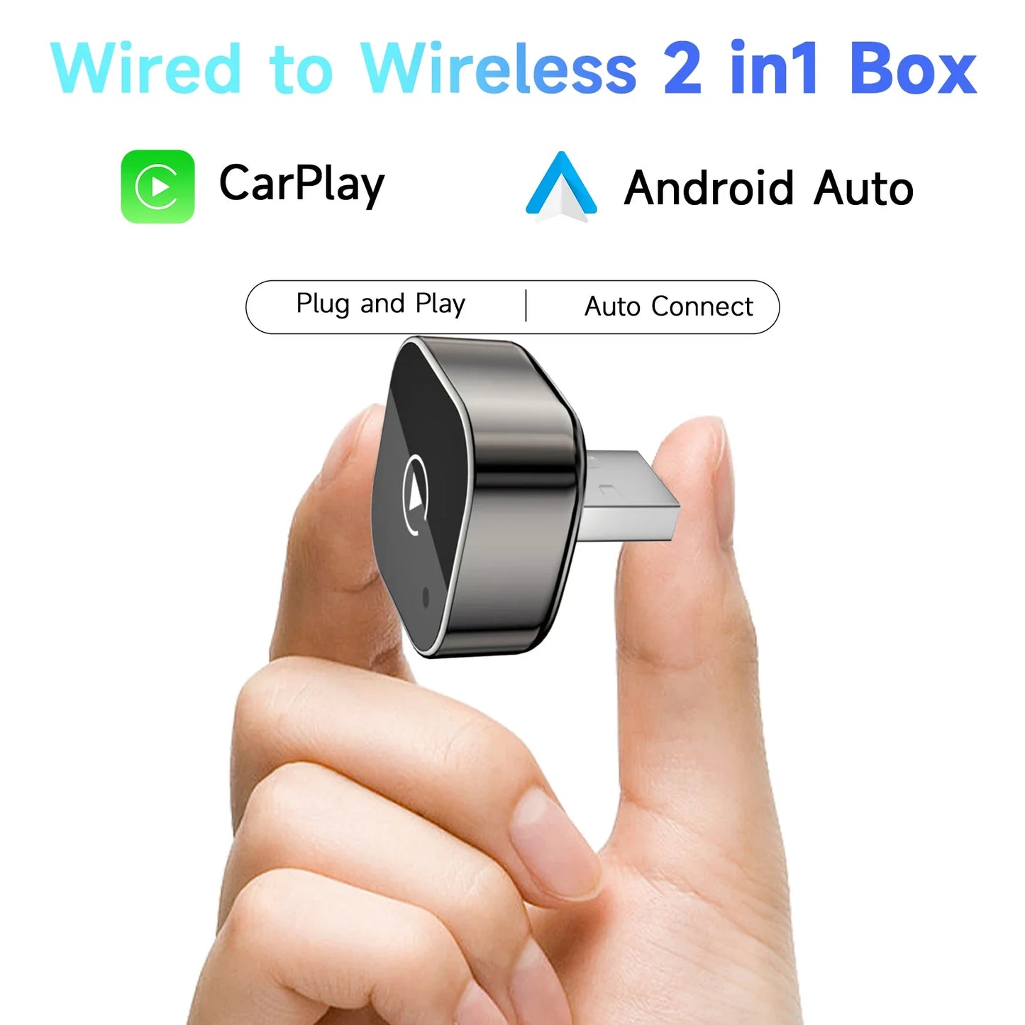 Wireless CarPlay Adapter 2-in-1 für Android Auto, AI Smart Box, Herbst 2025 Auto-Technik Geschenk
