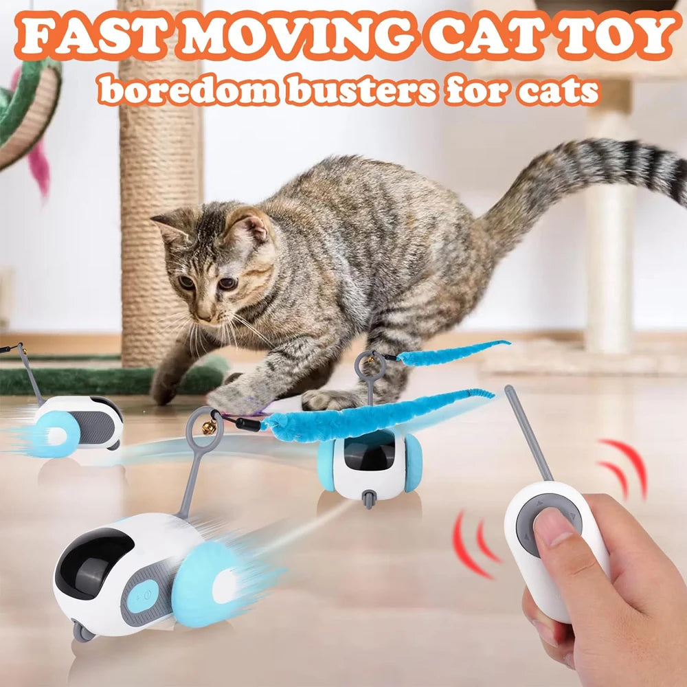 Smart Cat Toy 2 Modes Remote Controlled Car for Cats Dogs Interactive Playing Kitten Training Supplies
