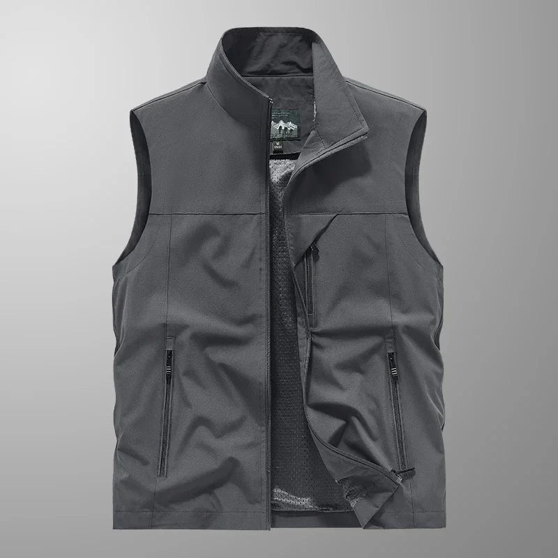 Waterproof Versatile Mens Vest - Sleeveless Polyester