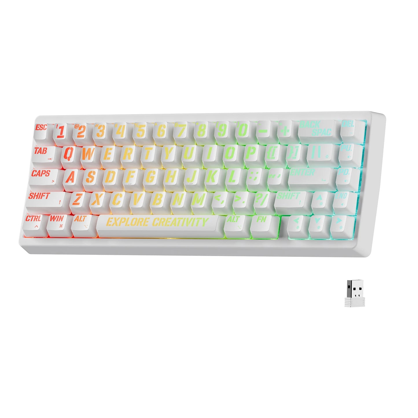 Mekanisk Tastatur M67 67 Taster Pakning Hot Swappable RGB