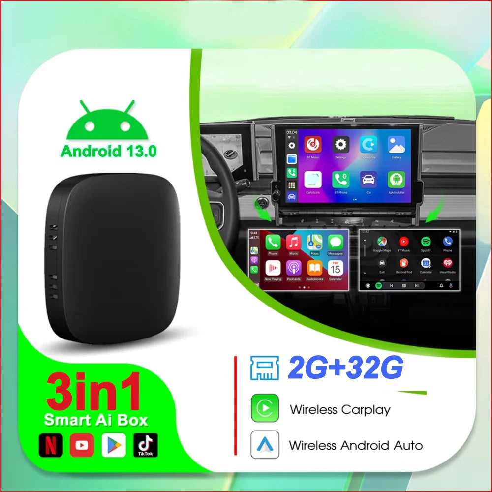 Android TV Box CarPlay AI Wireless Integrato Play Store Android Auto YouTube Netflix Trend Regalo Autunno 2025