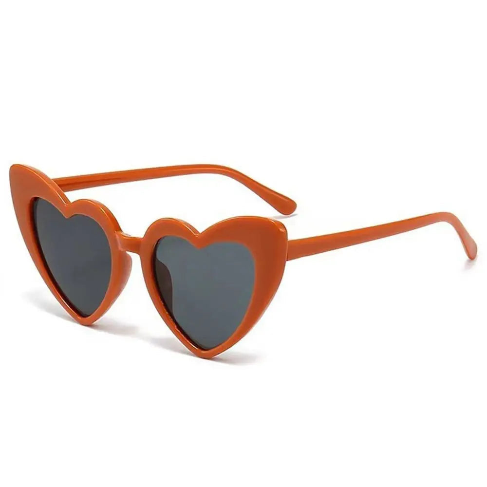 Kids Heart Sunglasses Plastic Frame Heart Shaped Summer 2026 Trend Durable Polycarbonate Lenses Outdoor Play