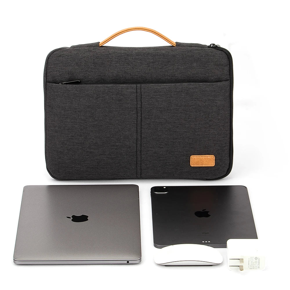 Shockproof Laptop Sleeve Bag- Dark Grey Case for Travel & Business Accessories