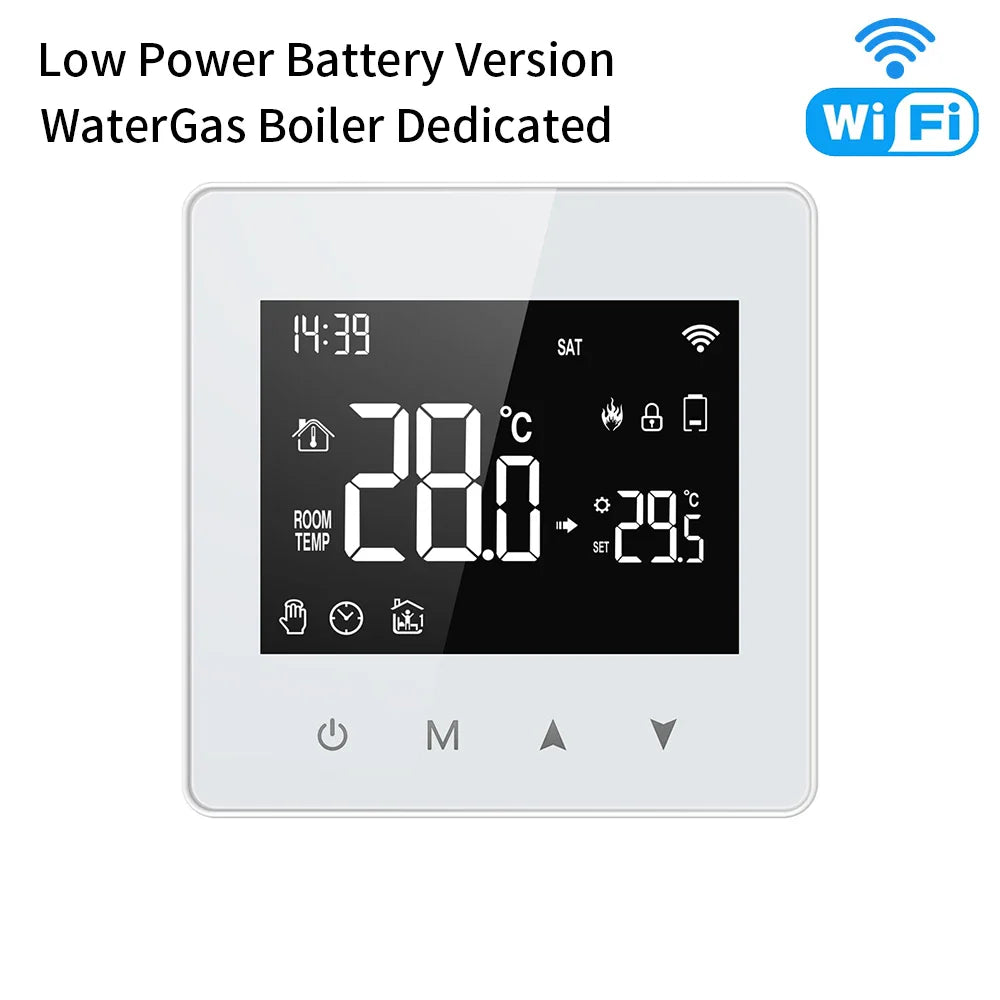 Slimme thermostaat herfst 2025 - WiFi ZigBee ketelcontroller, batterijgevoed, compatibel met Alexa Google Home, laag stroomverbruik