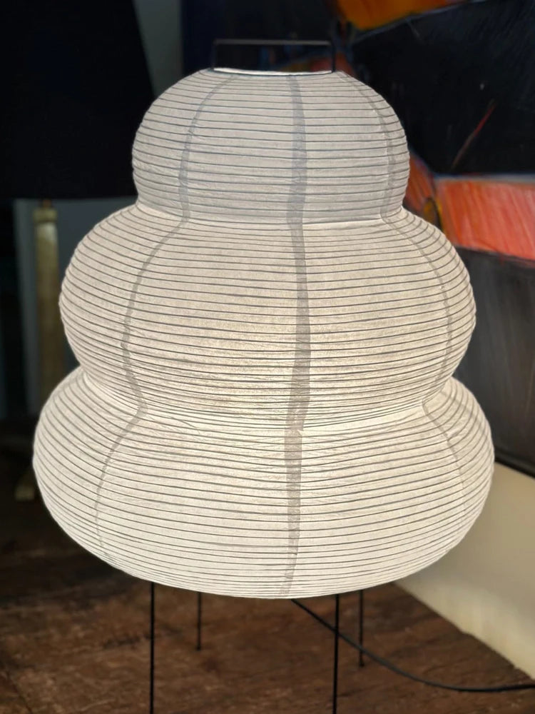 LED Rice Paper Lamp Tricolor Dimming Japanese Style