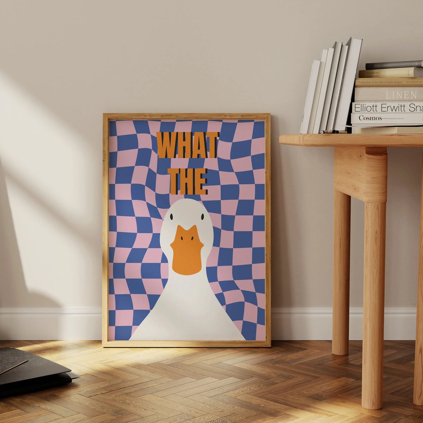 Poster Stampa su Tela What The Duck Impermeabile per Camera da Letto in Dormitorio