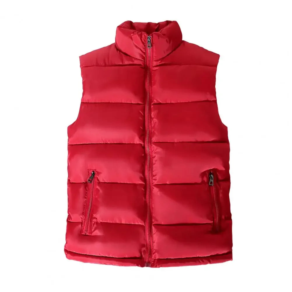 Lightweight Men's Puffer Vest - Slim Stand Collar, Quilted