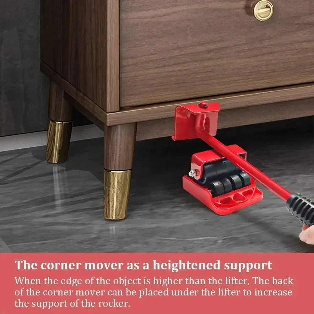 Furniture Moving Transport Roller Set - Heavy Duty Lifting Tool for Easy Appliance Moving