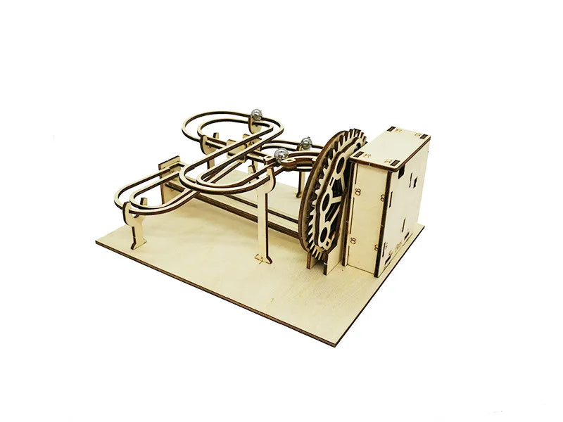 Marmorbahn Holz 3D Mechanisches Puzzle Set Zahnradbetriebene Strecke STEM Spielzeug Zurück Zur Schule 2025 Pädagogisches Geschenk