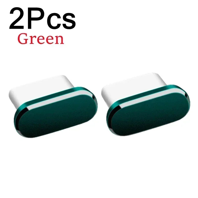 Metal Type-C Charging Port Dust Plugs - 2Pcs iPhone Accessories, Dust & Liquid Protection