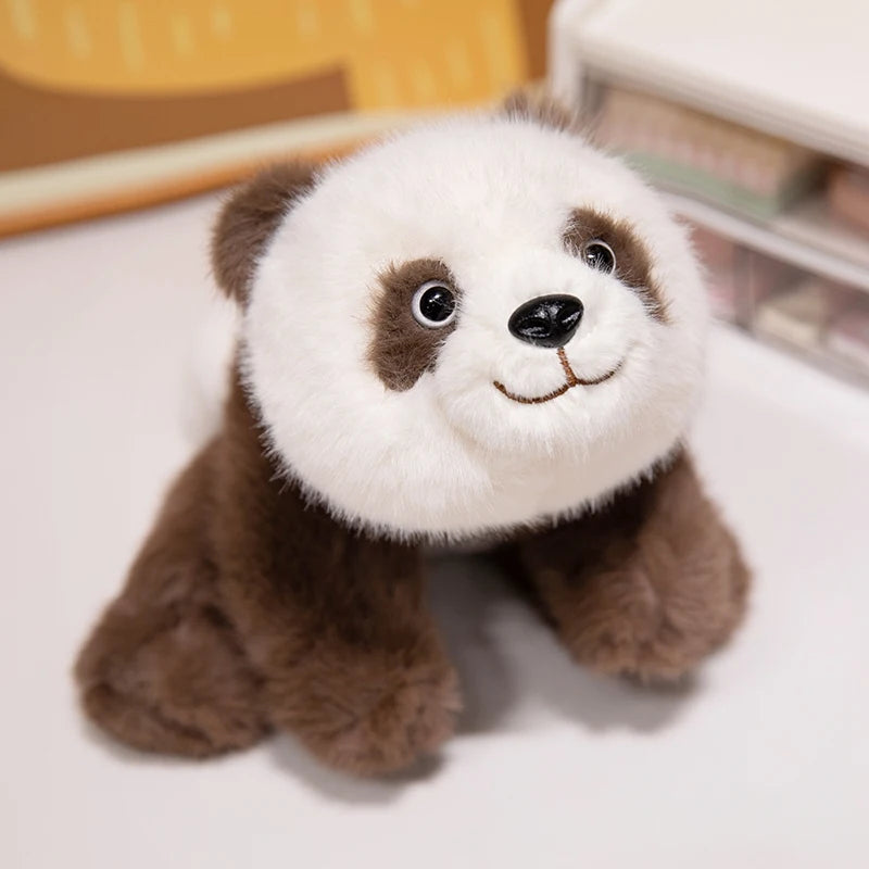 Muñeco de peluche de panda bebé realista con peso, regalo de Navidad