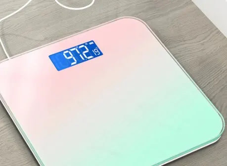Digitale Körperwaage Gradient Glas 26 x 26 cm Badezimmer-Waage Herbst 2025 Präzise LED-Anzeige
