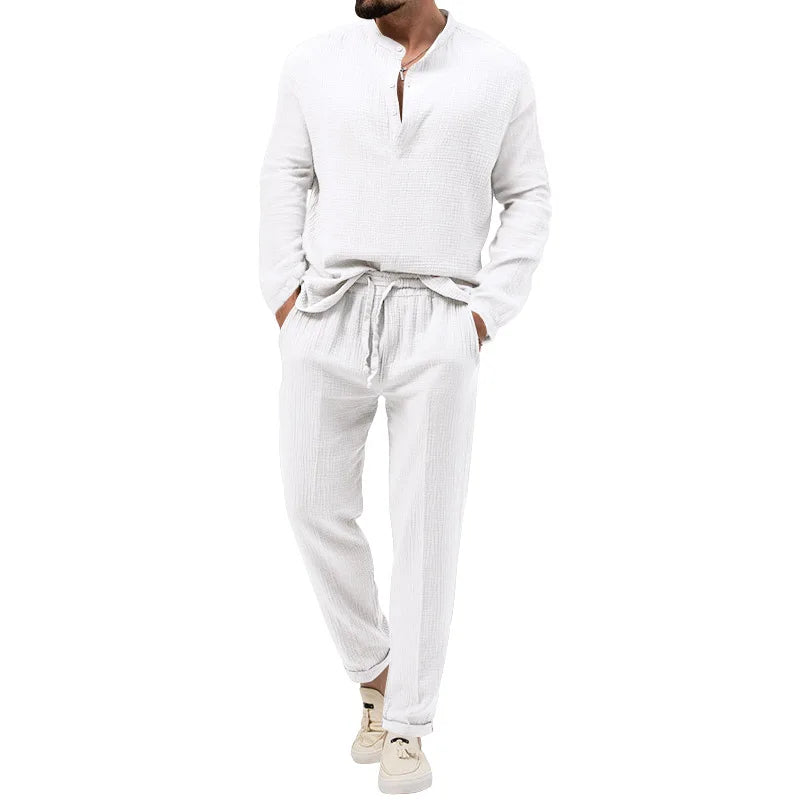 Conjunto de camiseta y pantalones cortos de verano casual para hombres - Traje de playa de manga corta transpirable