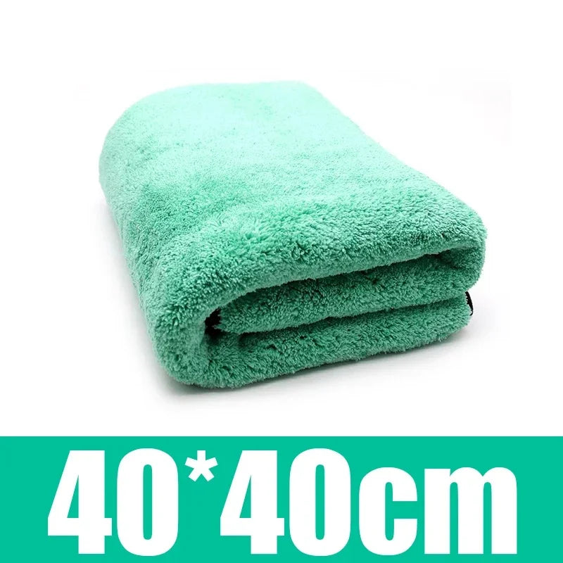 Mikrofiber Bilhåndklæde 38x38cm Deluxe Koralfleece Ultra Absorberende Tørrende Klud til Bilpleje TikTok Viral Efterår 2025