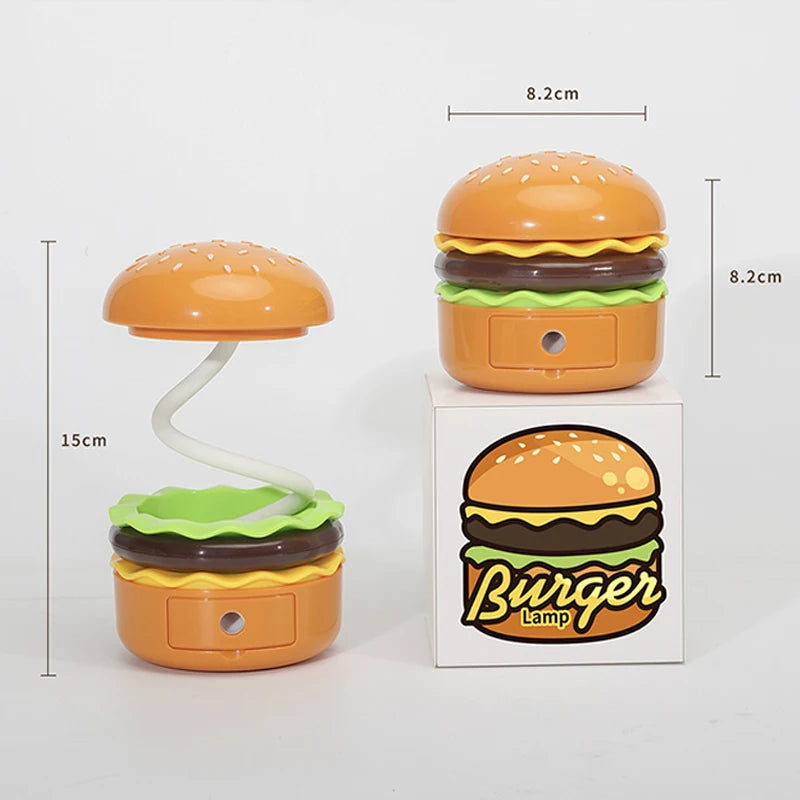 Nachtlicht Schreibtischlampe mit Anspitzer Hamburger LED Leselampe Schulanfang 2026 Geschenk