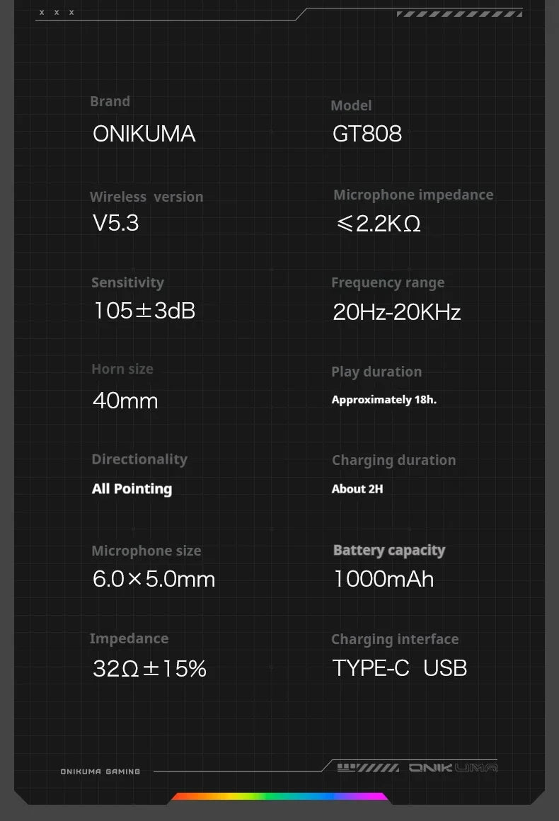 Wireless Gaming Headset Tri Mode Bluetooth Wired Immersive